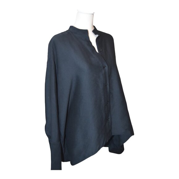 Zara Oversized Asym Hem Shirt Wide Cuffling Cuffs Modern Minimal Capsule XS - Picture 2 of 10